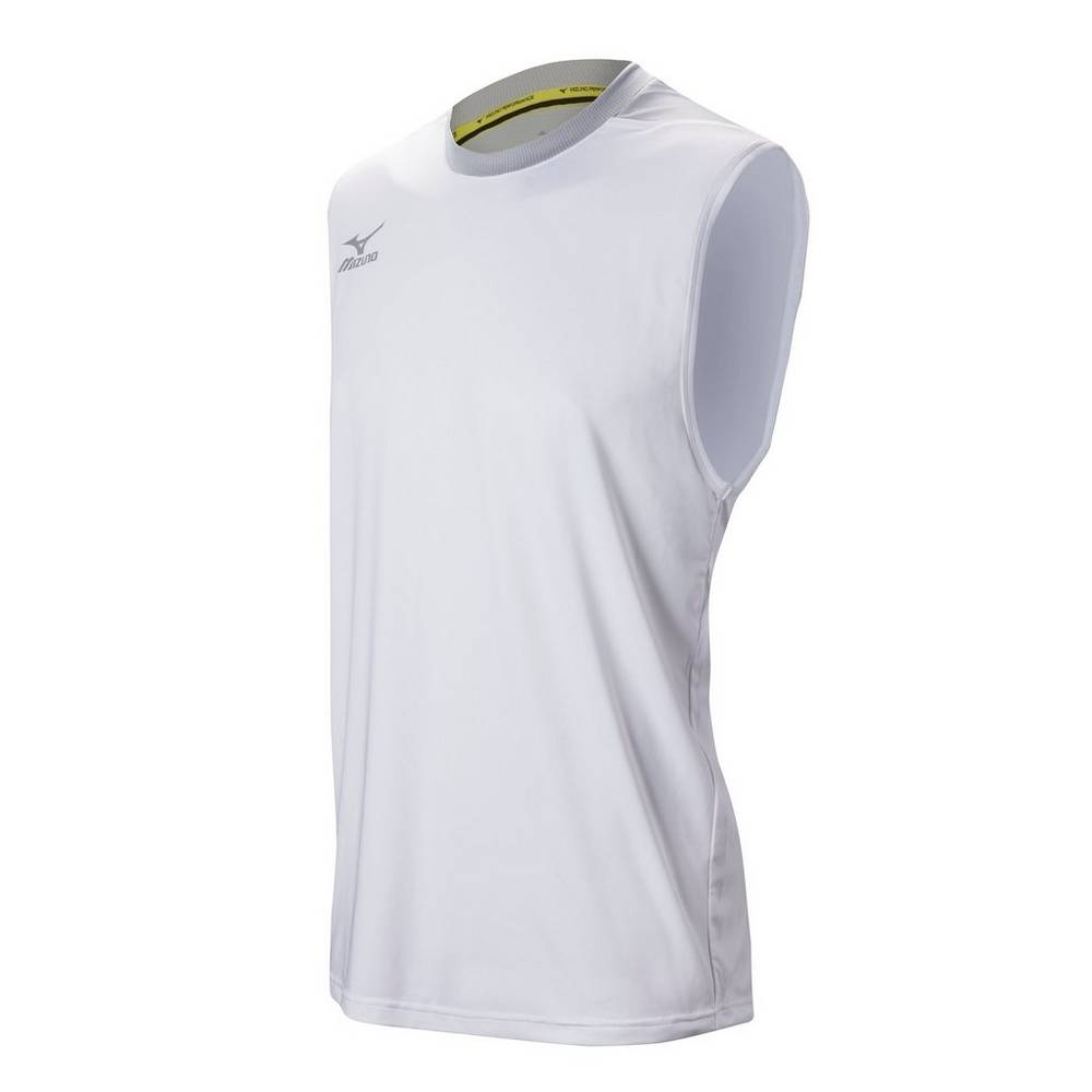 Panske Dresy Mizuno Cutoff Biele/Strieborne Vypredaj QOCU74851